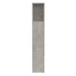 Berkfield Home Headboard Cabinet Concrete Grey 100x18.5x104.5 cm - thumbnail 5