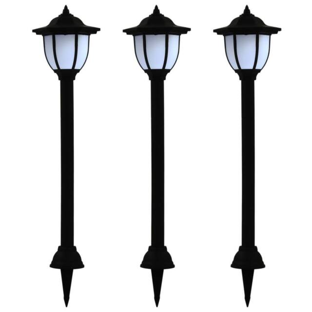 Berkfield Home Outdoor Solar Lamps 3 pcs LED Black - image 1