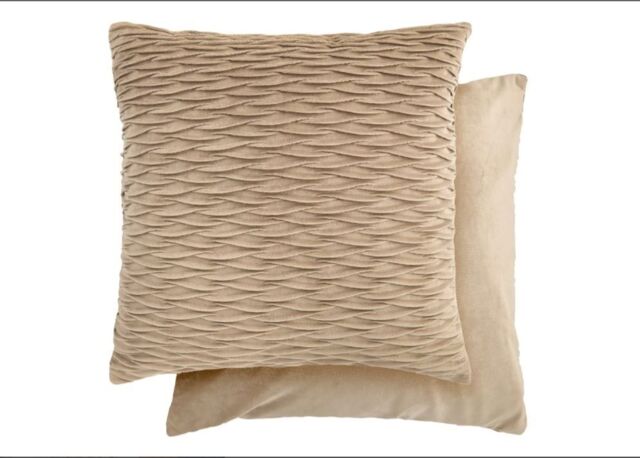 New Edge Blinds Millie Collection Soft Velvet Cushion Cover in Natural - Size: 43 cm x 43 cm - image 1