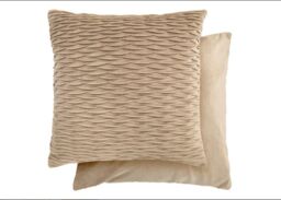 New Edge Blinds Millie Collection Soft Velvet Cushion Cover in Natural - Size: 43 cm x 43 cm - thumbnail 1