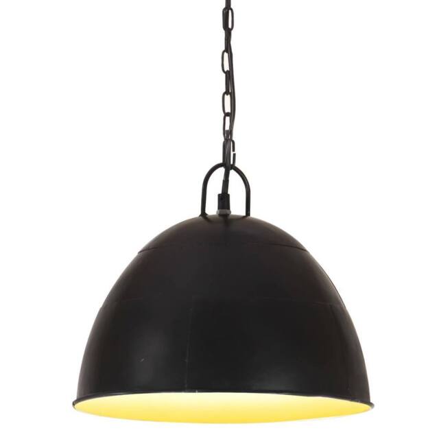 Berkfield Home Industrial Vintage Hanging Lamp 25 W Black Round 31 cm E27 - image 1