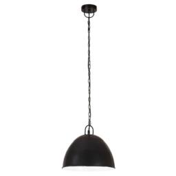 Berkfield Home Industrial Vintage Hanging Lamp 25 W Black Round 31 cm E27 - thumbnail 3
