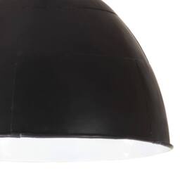 Berkfield Home Industrial Vintage Hanging Lamp 25 W Black Round 31 cm E27 - thumbnail 6