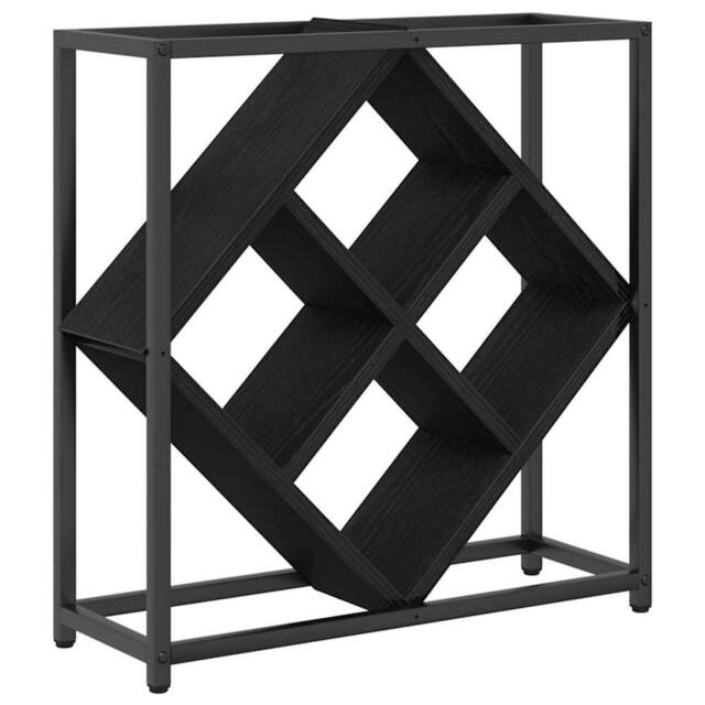 Berkfield Home Wine Rack Black Oak 51x18x52, 5 cm Engineered Wood - image 1