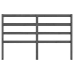 Berkfield Home Beautiful Bed Headboard Grey 146x4x100 cm Solid Wood Pine - Size: 146 x 4 x 100 cm - thumbnail 4