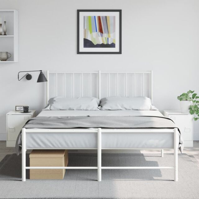 Berkfield Home Bedside Cabinets 2 pcs White 34.5x39x44 cm Steel - image 1
