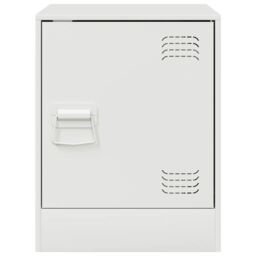 Berkfield Home Bedside Cabinets 2 pcs White 34.5x39x44 cm Steel - thumbnail 5