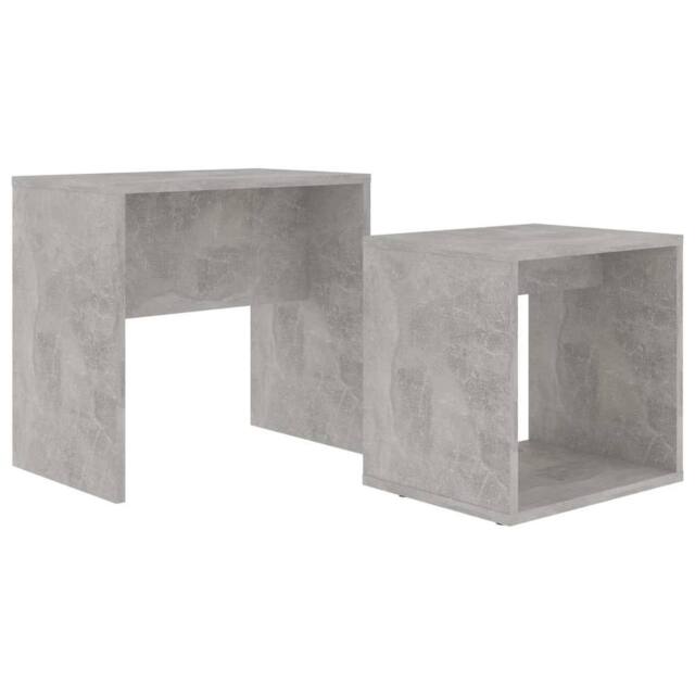 Berkfield Home Coffee Table Set Concrete Grey 48x30x45 cm Engineered Wood - Size: 48 x 30 x 45 cm - image 1