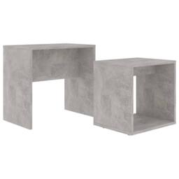 Berkfield Home Coffee Table Set Concrete Grey 48x30x45 cm Engineered Wood - Size: 48 x 30 x 45 cm - thumbnail 1