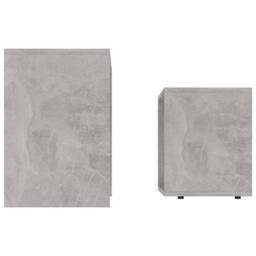 Berkfield Home Coffee Table Set Concrete Grey 48x30x45 cm Engineered Wood - Size: 48 x 30 x 45 cm - thumbnail 5