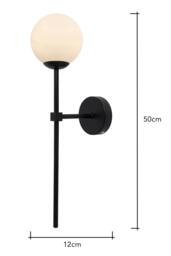 BHS Lighting Suzie Rechargeable Wall Light in Black - thumbnail 5