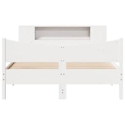 Berkfield Home Beautiful Bed Frame without Mattress White 135x190 cm Double Soli - thumbnail 4