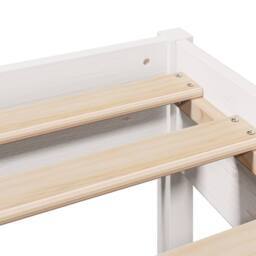 Berkfield Home Beautiful Bed Frame without Mattress White 135x190 cm Double Soli - thumbnail 9