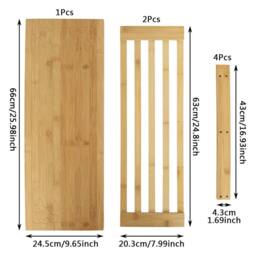 Ventryn 2 Tier Bamboo Shoe Rack Seating Bench Hallway Storage in Brown - thumbnail 2
