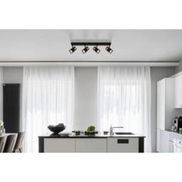 Netlighting Brisbon Ceiling Spotlight Bar Matt Black 4x GU10 - thumbnail 6