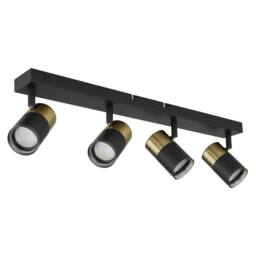 Netlighting Brisbon Ceiling Spotlight Bar Matt Black 4x GU10 - thumbnail 2