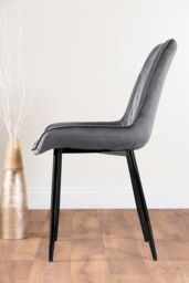 FurnitureboxUK Carson White Marble Effect Dining Table & 6 Pesaro Black Leg Chairs in Grey - thumbnail 5