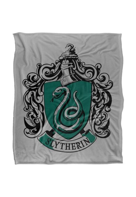 Harry Potter Slytherine Crest Silky Touch Super Soft Throw Blanket 152 X 127 cm in White - image 1