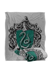 Harry Potter Slytherine Crest Silky Touch Super Soft Throw Blanket 152 X 127 cm in White - thumbnail 2