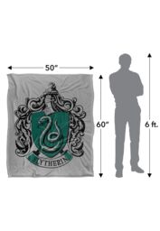 Harry Potter Slytherine Crest Silky Touch Super Soft Throw Blanket 152 X 127 cm in White - thumbnail 5