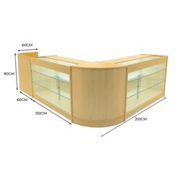 Monstershop Aries LED Shop Counter Set CM60, TB60 & 2 x K1500 - Maple in Beige - thumbnail 3