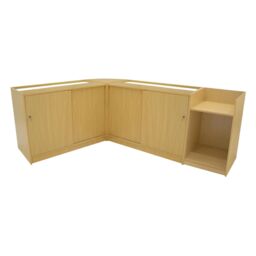 Monstershop Aries LED Shop Counter Set CM60, TB60 & 2 x K1500 - Maple in Beige - thumbnail 2
