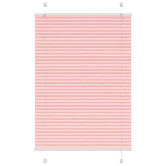 Berkfield Home Pleated Blind Pink 95x100 cm Fabric Width 94.4 cm Polyester - image 1