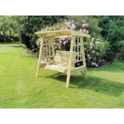 Churnet Valley Garden Furniture Ltd Antoinette 2 Swing Seat - Min. Assembly Required - Set of Cushions Inc in Brown - thumbnail 1