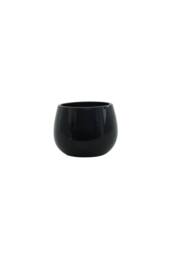 KDMD Glossy Black Hortus London Pot 12x11cm 3 Pack - Size: 12x11 cm