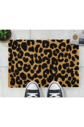 Artsy Mats Leopard print doormat - Regular 60x40cm in Black - Size: 40 cm x 60 cm - thumbnail 4
