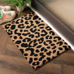 Artsy Mats Leopard print doormat - Regular 60x40cm in Black - Size: 40 cm x 60 cm - thumbnail 3