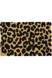Artsy Mats Leopard print doormat - Regular 60x40cm in Black - Size: 40 cm x 60 cm - thumbnail 1