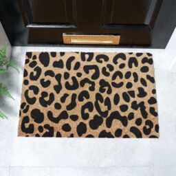 Artsy Mats Leopard print doormat - Regular 60x40cm in Black - Size: 40 cm x 60 cm - thumbnail 2