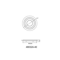 Netlighting Jayden 48cm Semi Flush Ceiling Light Matt Black LED 3000K - thumbnail 6