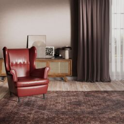 Kukoon Distressed Taupe Soft Washable & Liquid Repellent Living Room Area Rug in Walnut - Size: 80 cm x 300 cm - thumbnail 4