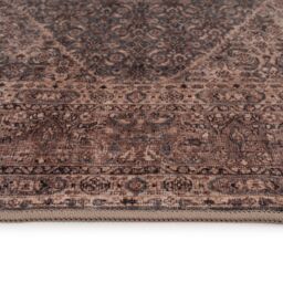 Kukoon Distressed Taupe Soft Washable & Liquid Repellent Living Room Area Rug in Walnut - Size: 80 cm x 300 cm - thumbnail 7
