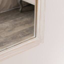 Melody Maison White Washed Distressed Wooden Frame Wall Mirror - 40cm X 75cm - Size: 40 cm X 75 cm - thumbnail 5