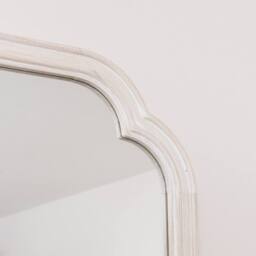 Melody Maison White Washed Distressed Wooden Frame Wall Mirror - 40cm X 75cm - Size: 40 cm X 75 cm - thumbnail 2
