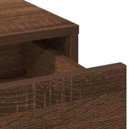 Berkfield Home Dressing Table with LED Lights Brown Oak 50x41x135 cm - Size: 50 x 41 x 135 cm - thumbnail 8