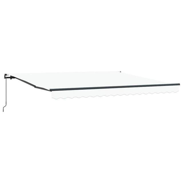Berkfield Home Manual Retractable Awning White 400x300 cm - image 1