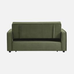 sweeek 2-seater Corduroy Sofa Bed in Khaki - thumbnail 3