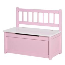 STILVORA Toy Storage Bench with Backrest in Pink - thumbnail 5