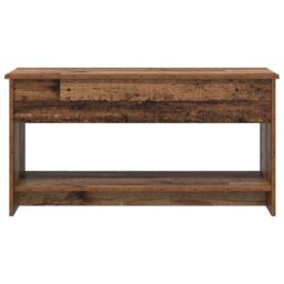 Berkfield Home Coffee Table Old wood 102 x 50 x 52.5 cm Engineered wood in Brown - thumbnail 6