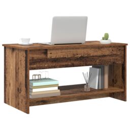 Berkfield Home Coffee Table Old wood 102 x 50 x 52.5 cm Engineered wood in Brown - thumbnail 3