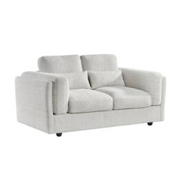 Furnishings For Less UK Bali Modern Chenille Textured Fabric 2 Seater Sofa Beige - thumbnail 2