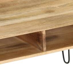 Berkfield Home TV Stand Solid Mango Wood 110x35x45 cm in Brown - Size: 110 x 35 x 45 cm - thumbnail 5