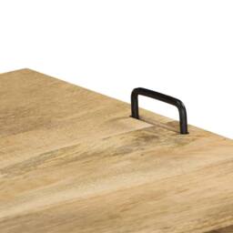 Berkfield Home TV Stand Solid Mango Wood 110x35x45 cm in Brown - Size: 110 x 35 x 45 cm - thumbnail 4
