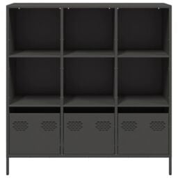 Berkfield Home Highboard¬†Black 101.5x39x103.5 cm Steel in Black - thumbnail 5