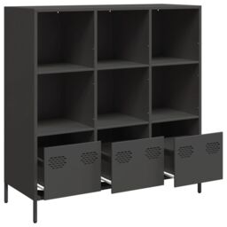 Berkfield Home Highboard¬†Black 101.5x39x103.5 cm Steel in Black - thumbnail 4