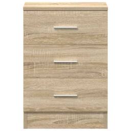 Berkfield Home Bedside Cabinets 2 pcs Sonoma Oak 38x35x56 cm Engineered Wood in Tan - Size: 38 x 35 x 56 cm - thumbnail 7
